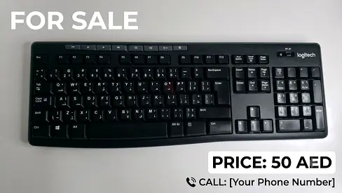 ​Title:
Logitech K270 Wireless Keyboard (Arabic/English) - Pristine Condition (Like New)
​Descriptio