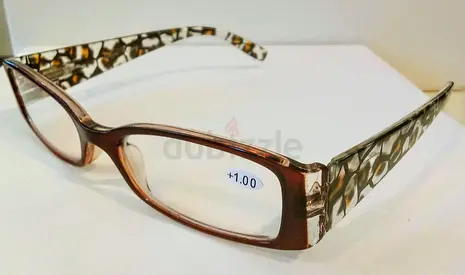 Brown patterned-frame reading glasses +1.00 (womens style)