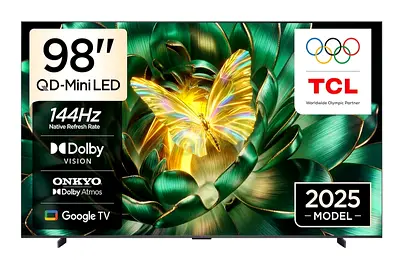 TCL 98C6K Television 98 Inch Smart TV 4K QD-Mini LED Colorful Quantum Crystal HDR 10+ Gaming Google