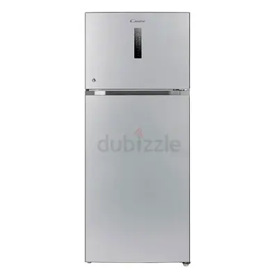 Candy 630 Liter Top Mount Double Door Refrigerator Electronic Control LED Light Color Silver
