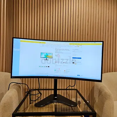 Samsung LS34A650U 34 Curved Ultrawide WQHD Monitor 100Hz | Universal Stand | Free Delivery UAE