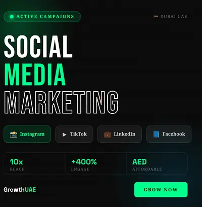 Social Media Marketing Agency in Dubai – Instagram, TikTok, Facebook  LinkedIn