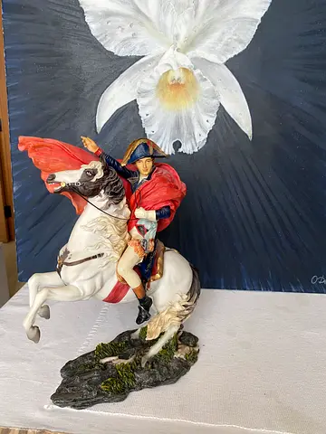Ceramic  Napoleon on Horse Figurine - Decorative Collectible