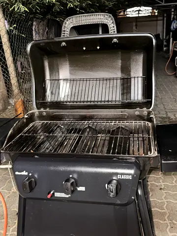 Used Charcoal/Gas BBQ Grill - 3 Burner Outdoor Grill (needs cleaning)