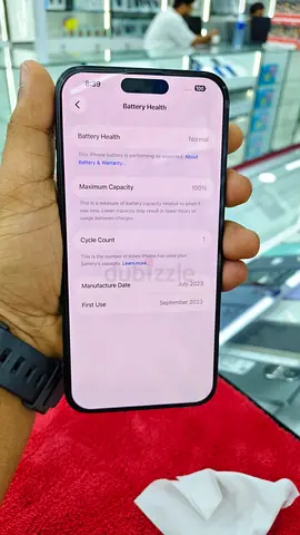 iPhone 15 Pro Max (1-TB-1024GB) Just active cycle count 01, with 100 battery 🔋 original stock.JAPAN
