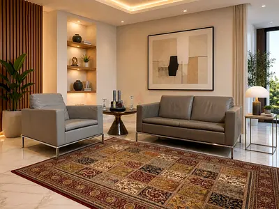 Modern Leather Sofa and Armchair Set