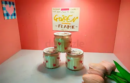 Golden_Flame candles ! #Designed candles # Brand new # Vanilla Scented