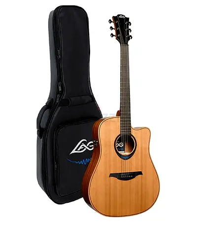 LAG Guitars TBW2DCE Blue Wave Dreadnought Cutaway Smart Acoustic Guitar