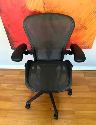 V2 Remastered Version Herman Miller Aeron Graphite Chair Size B Full Option