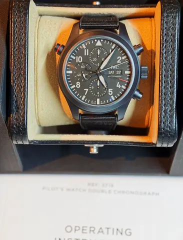 IWC Pilot Top Gun Double Chrono Ceratanium Rare ref 371815