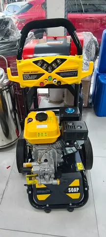 Used High-Pressure Petrol Power Washer with Soap Tank - Good Working Condition