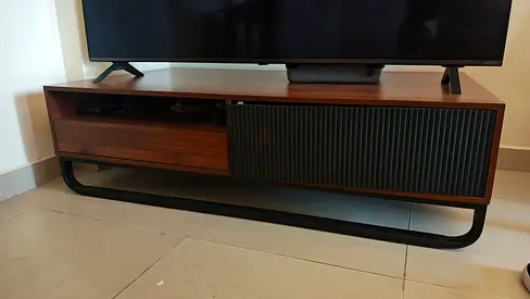 Wooden TV Unit / Entertainment Cabinet with Sliding Door