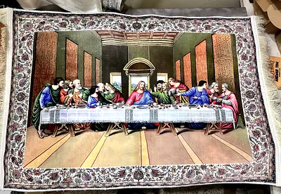 Vintage The Last Supper Decorative wall carpet