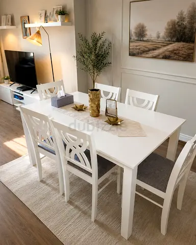 Modern White 6-Seater Dining Sets