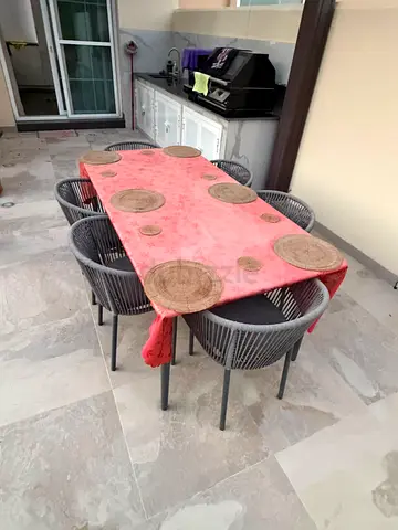 Outdoor table and chair