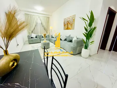 اول ساكن افخم وارقى غرفتين وصاله مفروشه بالكامل للايجار الشهري في النعيميه 1
