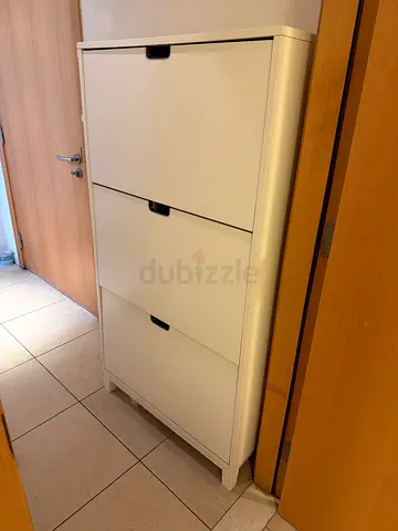 IKEA White 3-Compartment Shoe Cabinet