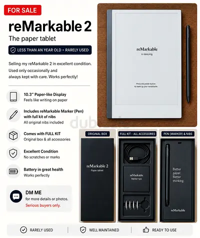 reMarkable 2 Paper Tablet with Marker and Original Box