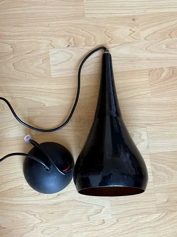 Black cone pendant ceiling light - used
