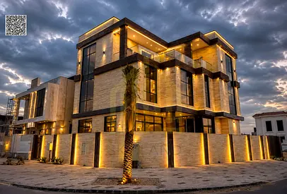 Luxury villa for rent in Ajman, two floors and a roof, ready to move in, with modern designs and sp