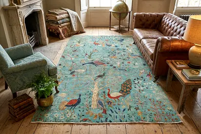 2x3 new handmade carpet Birds Tree of life Area Rug Afghan Hand Knotted Veg Dye Wool carpet