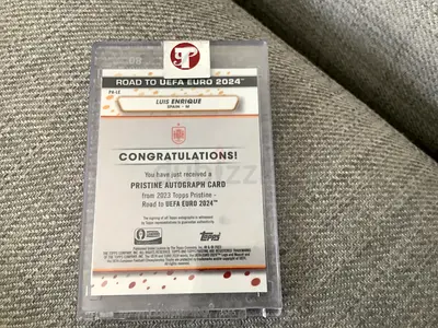 2024 Topps Pristine Luis Enrique Autograph Card - Road to UEFA Euro 2024