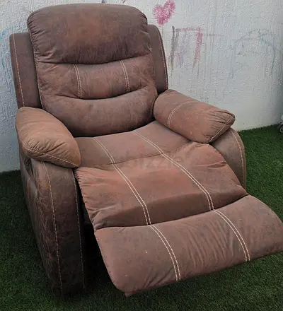 Brown Recliner Armchair — Comfortable Single Seater, Good Condition