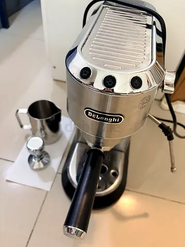 DeLonghi Dedica Espresso Machine with Milk Pitcher and Tamper