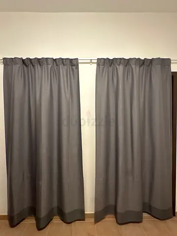Grey blackout curtains - set of 2 panels, good condition