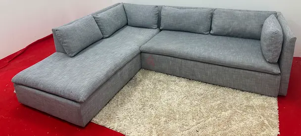 Brand new condition pottery barn grey color lshape sofa