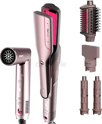 Shark FlexFusion Hair Straightener  Powerful Hair Dryer with Fusion Hair Brush
