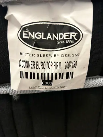 Englander OConnor Euro Top Firm Mattress 200x180 cm - Good Condition