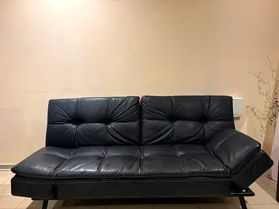 Genuine leather sofa bed كنبه سرير