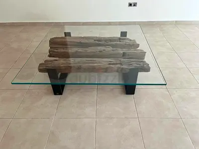 Marina Home Railway Wood Coffee Table