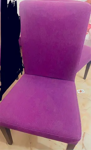 Purple dining chair - single upholstered wooden leg chair each only 30