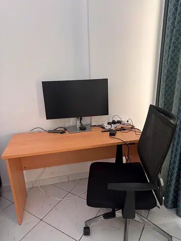 Urgent sell- moving out- Wooden computer desk without monitor and office chair - excellent condition