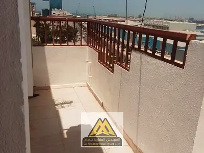 One Bedroom Roof Apartment with Sea View and Two Balconies for Rent Liwara 1 Ajman