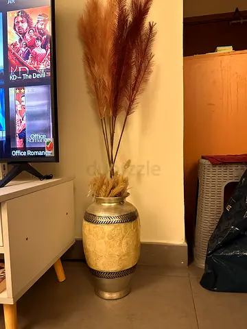 Decorative Vase with Feathers