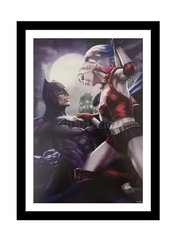Batman Harley Framed Poster