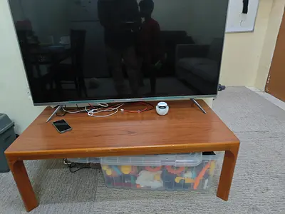 Solid wood low TV stand / coffee table - used
