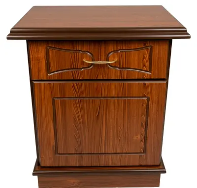 Solid wood bedside cabinet / nightstand in walnut finish