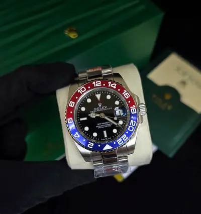 Rolex GMT-Master II Pepsi Automatic Stainless Steel Watch – Black Dial