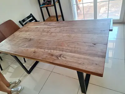 solid wood dinning table 165x90x74 cm