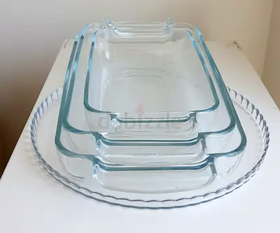 4 Pack Glass Baking Dish Set No Lids