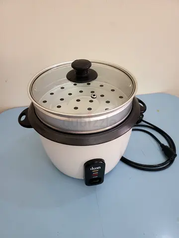 Ikon Electric Rice Cooker 1.5L with Steamer- Compact, White (perfect Working Condition)