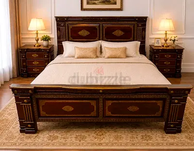 Marina Home Solid Wood Antique Bed Set