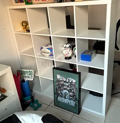 IKEA Kallax 4x4 shelf unit room divider in great condition