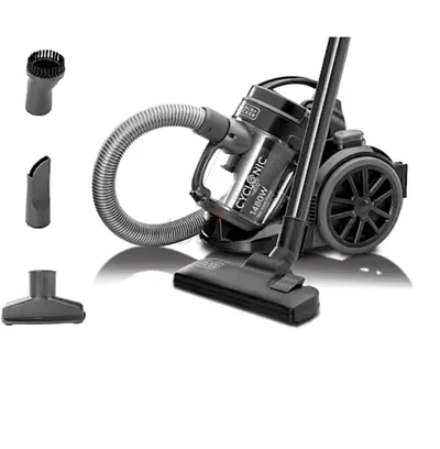 Compact Cyclonic Canister Vacuum Cleaner with Accessories