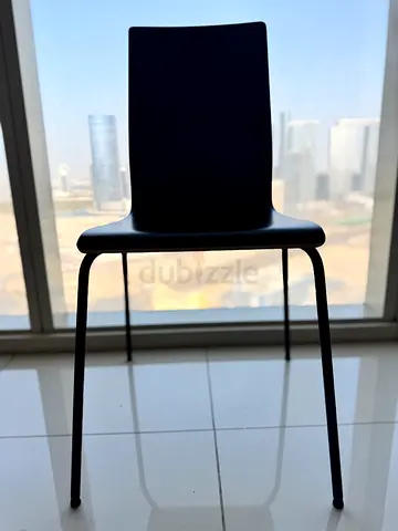 Simple black dining/office chair - sturdy modern design