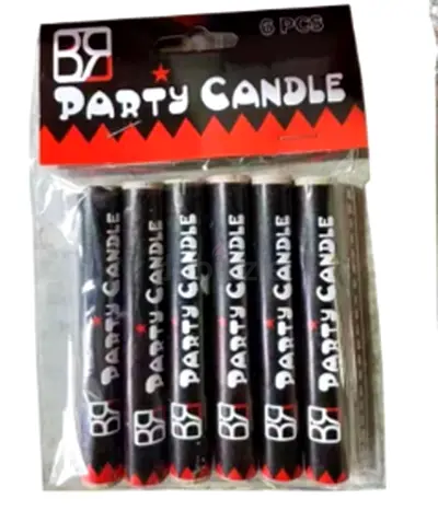 Party Candles — Black Sparklers for Birthday 🎂 12 pieces 15 AED